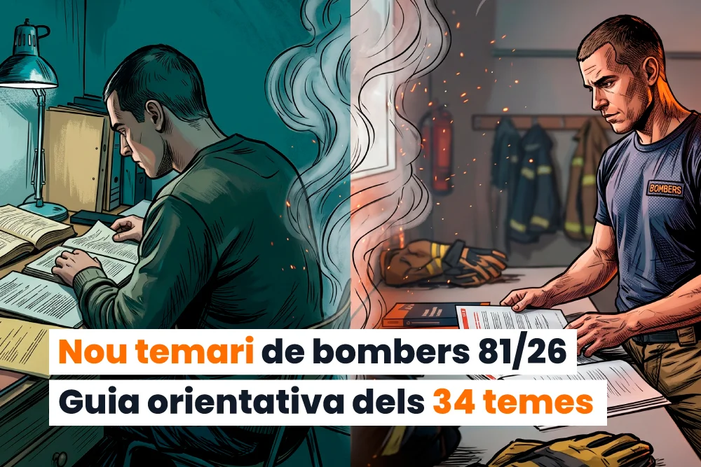 Nou temari de Bombers de la Generalitat (81/26): tots els canvis respecte al temari anterior